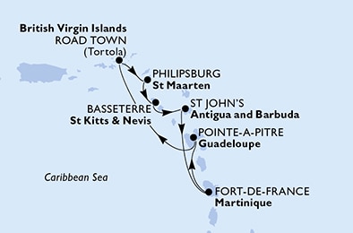 Carte de l'itinéraire