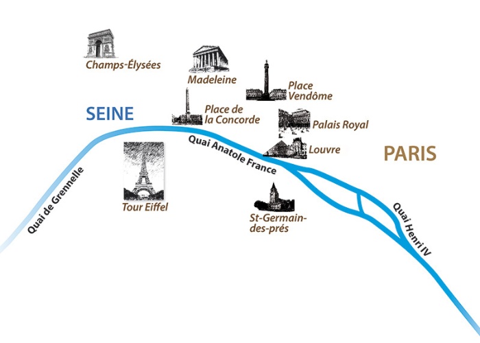 carte Paris prestige & ses hauts-lieux incontournables (formule port/port), 4 jours - PAM_AIPP