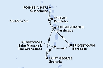Carte de l'itinéraire