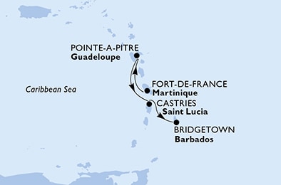 Carte de l'itinéraire