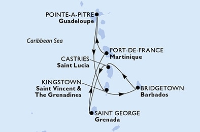 Carte de l'itinéraire