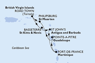 Carte de l'itinéraire
