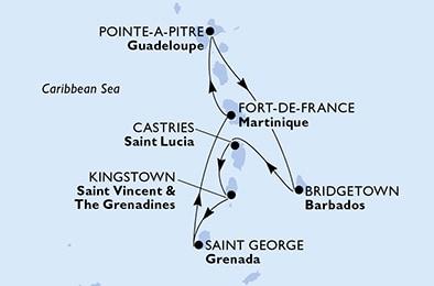 Carte de l'itinéraire