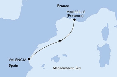 carte Méditerranée, 2 jours