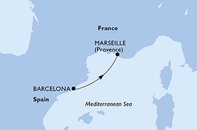 carte Méditerranée, 2 jours