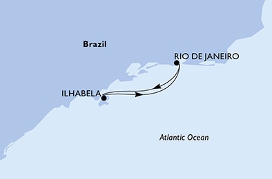 carte Amérique du Sud, 4 jours