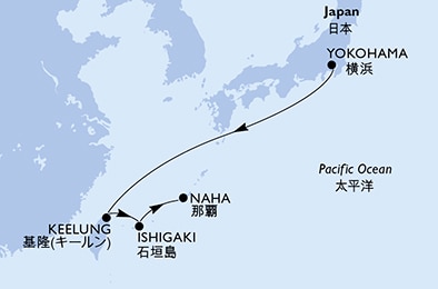 carte Asie, 7 jours