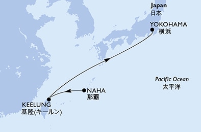 carte Asie, 6 jours