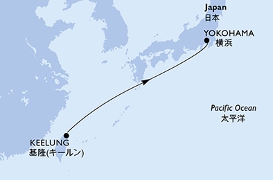 carte Asie, 4 jours