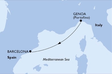 carte Méditerranée, 2 jours