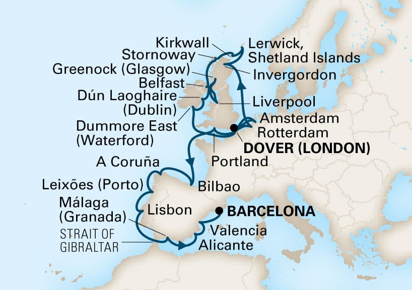 carte Europe du Nord, 29 jours