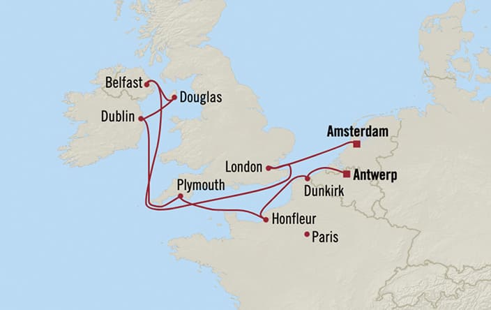 carte Europe du Nord, 11 jours