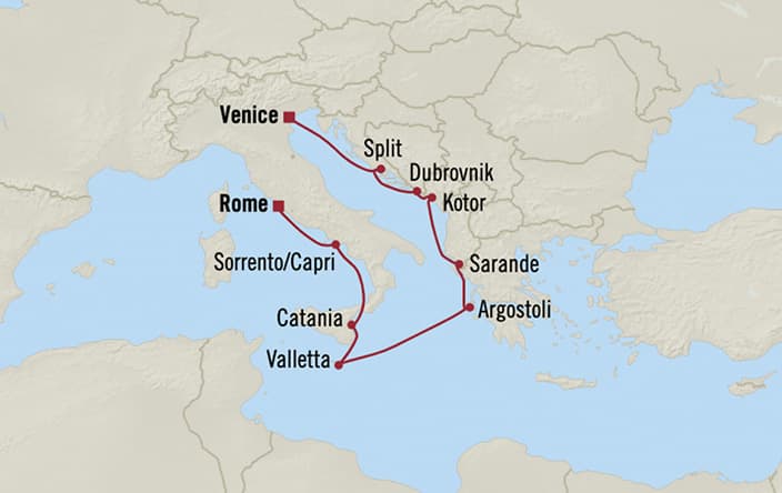 carte Méditerranée, 11 jours