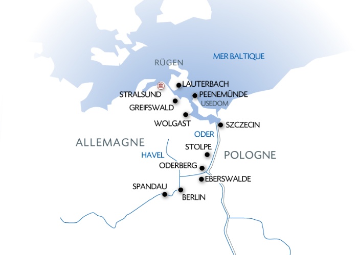 carte De la capitale allemande à la mer Baltique (formule port/port), 7 jours - BSU_PP