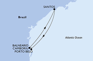 carte Amérique du Sud, 5 jours