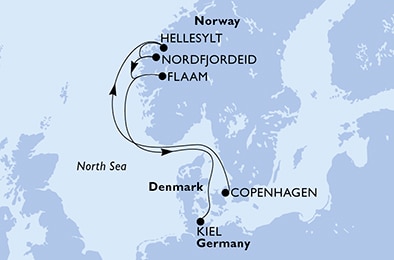 carte Europe du Nord, 7 jours