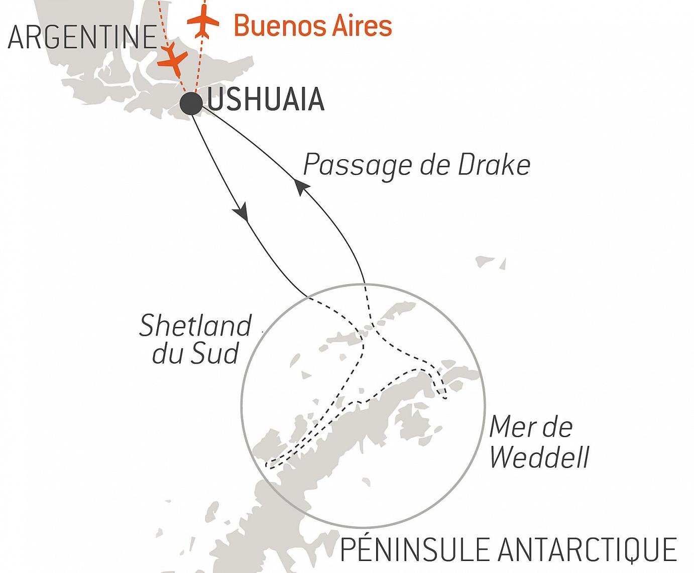 carte L’Antarctique emblématique, 11 jours