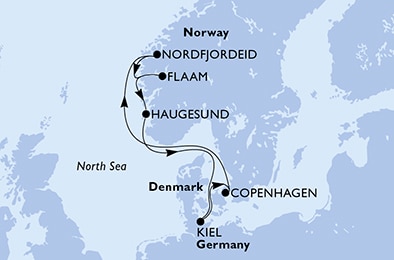 carte Europe du Nord, 8 jours