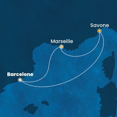 carte Méditerranée, 5 jours