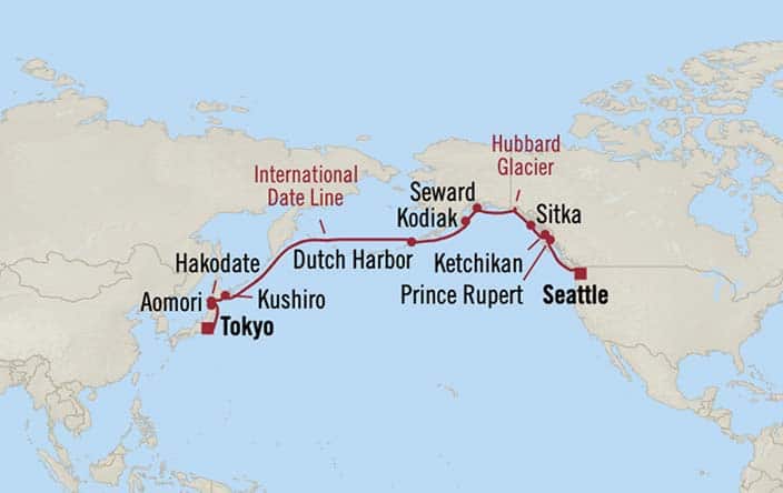 carte Japon, Etats-Unis, Canada – 21 jours