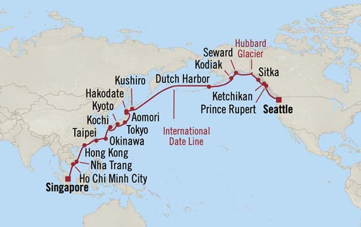 carte Etats-Unis, Canada, Japon, Taiwan, Chine – 37 jours