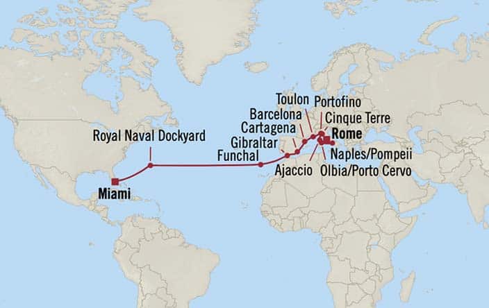 carte Etats-Unis, Bermudes, Portugal, Royaume-Uni, Espagne – 22 jours