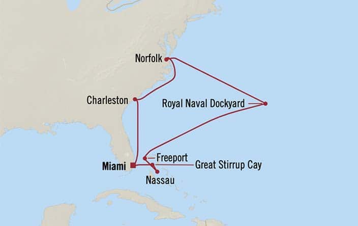 carte Etats-Unis, Bermudes, Bahamas – 15 jours