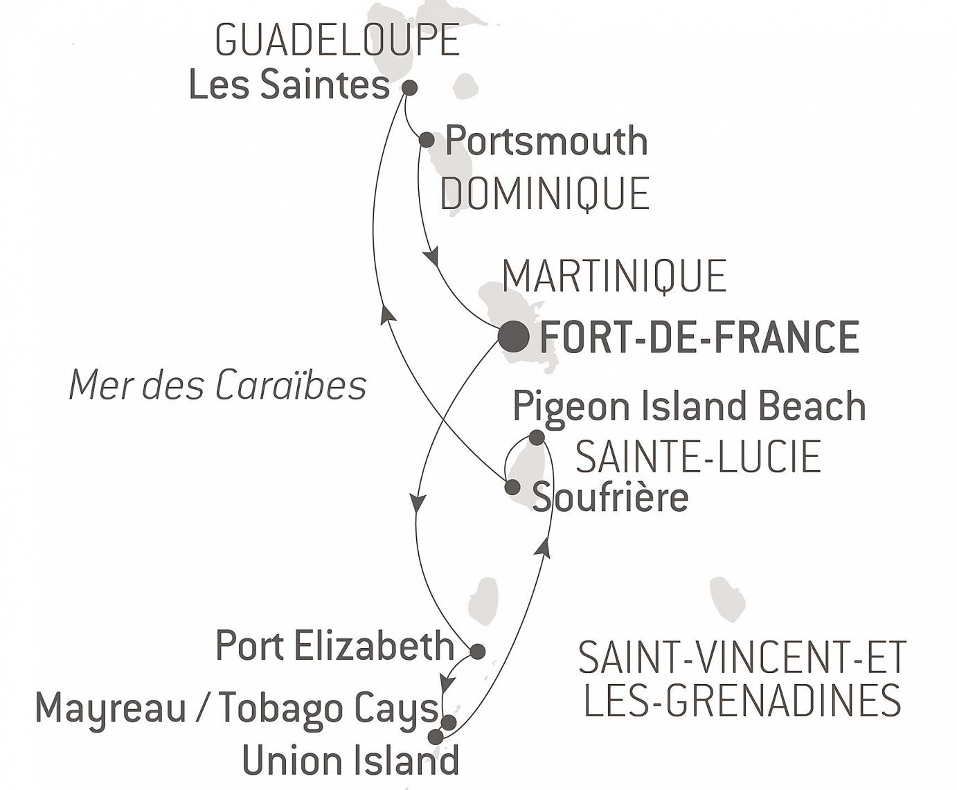 carte Perles des Antilles, 9 jours