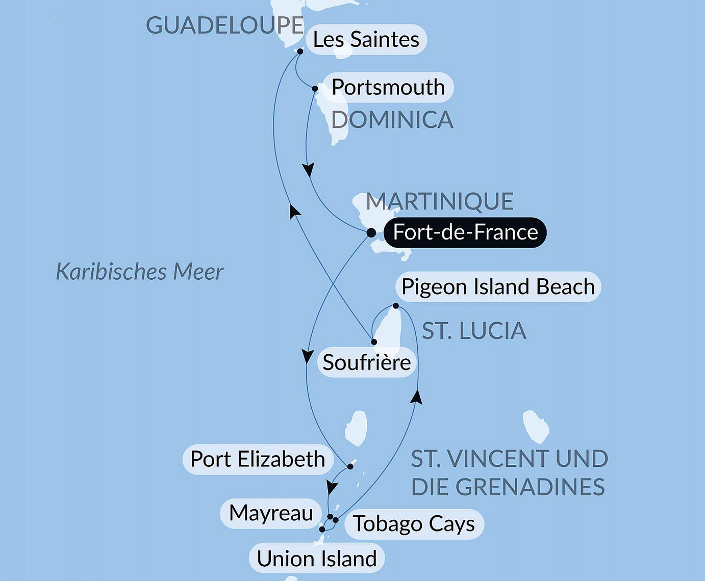 carte Perles des Antilles, 9 jours