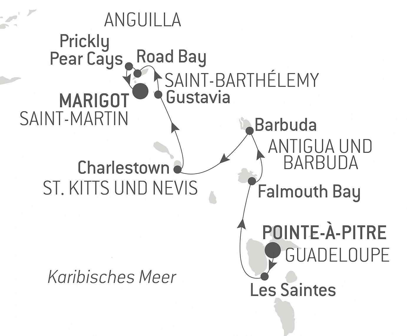 carte Histoire et culture dans les bijoux des Caraïbes, 8 jours