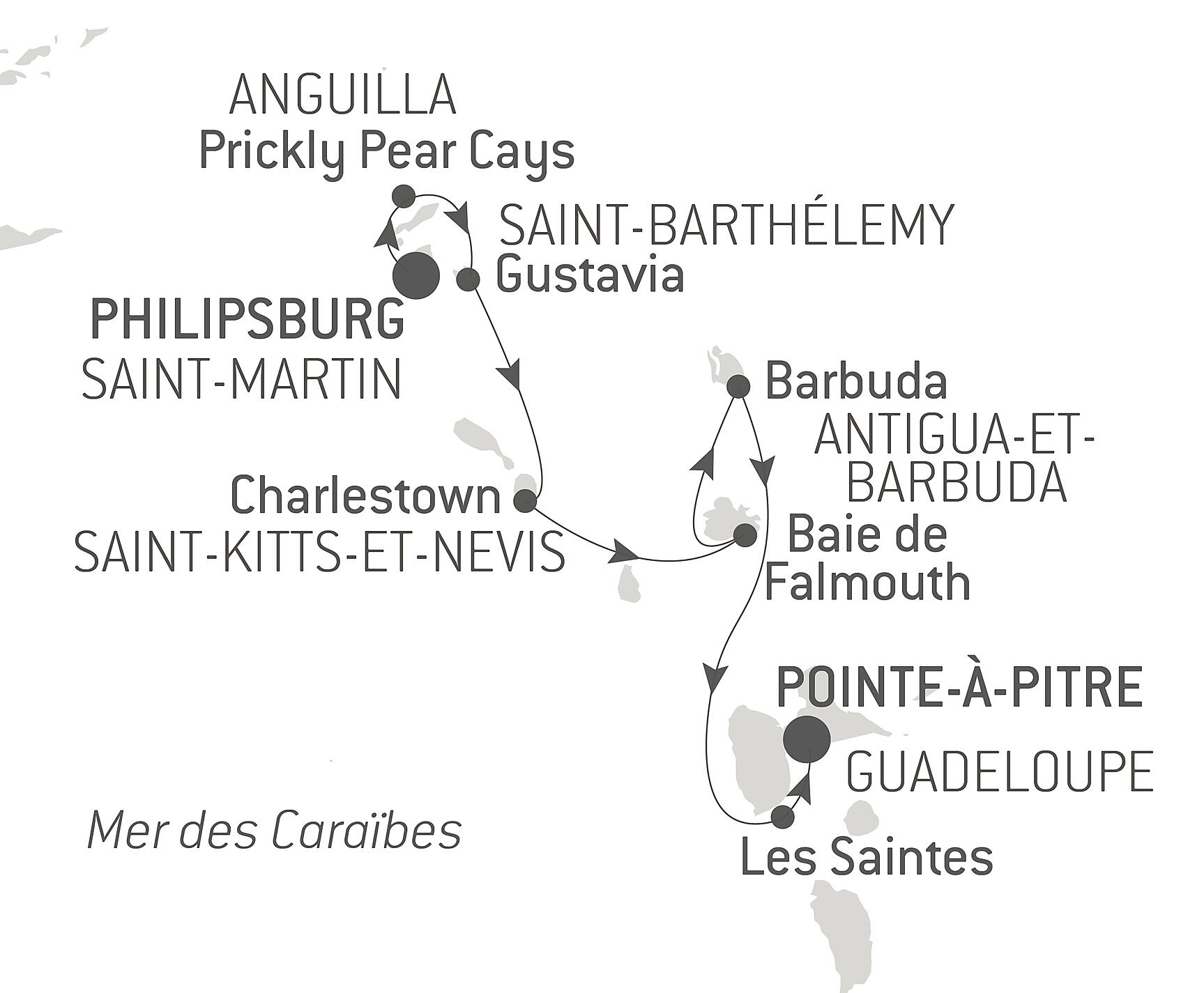 carte Histoire et culture dans les bijoux des Caraïbes, 8 jours