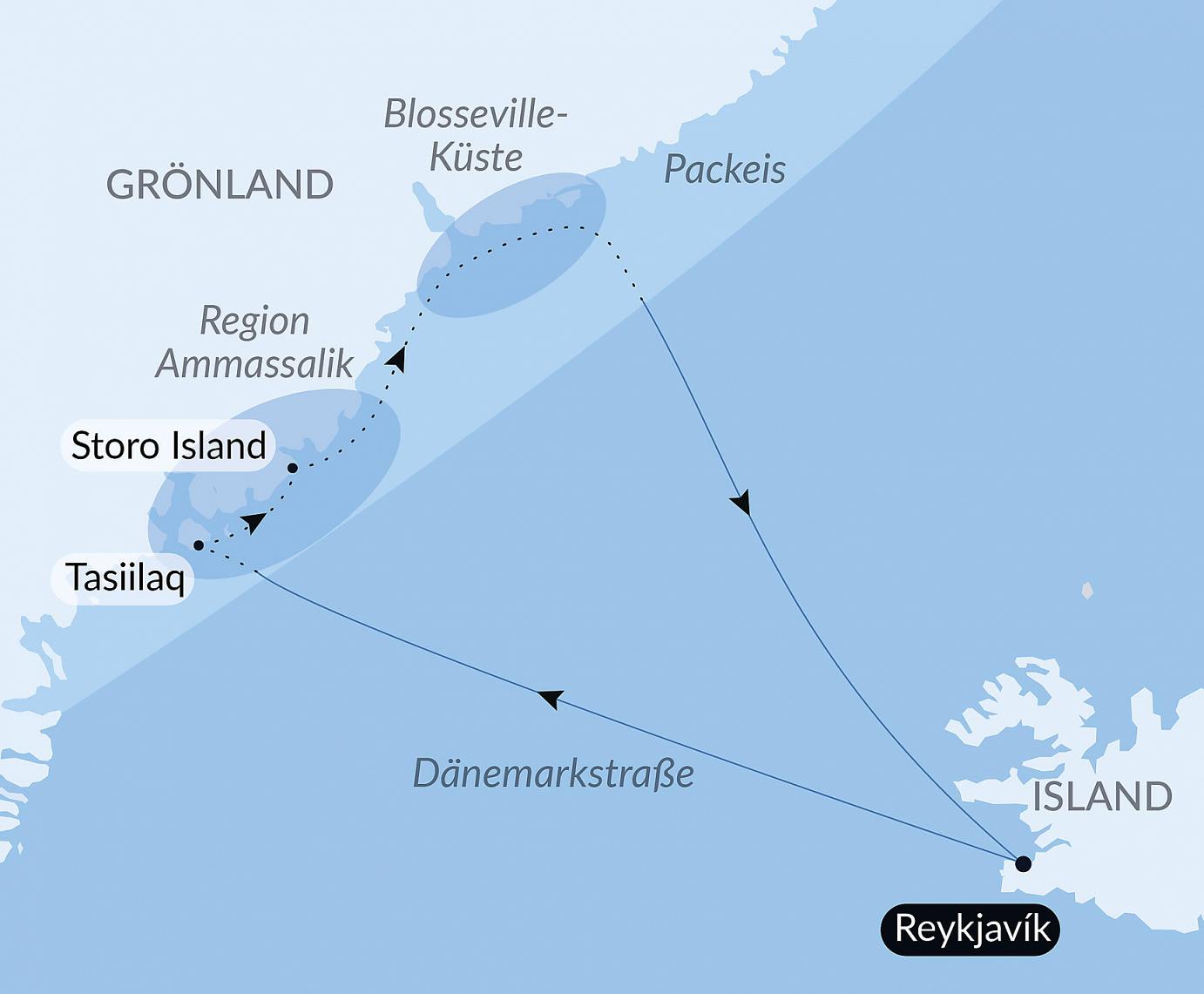 carte Printemps inuit d'Ammassalik, 11 jours