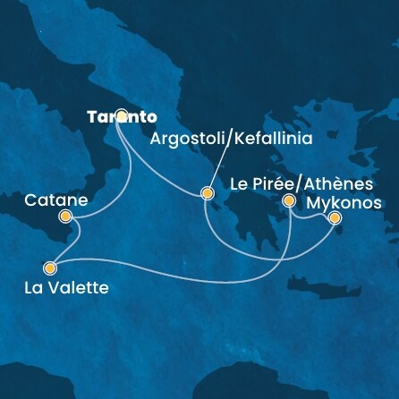 carte Méditerranée, 8 jours