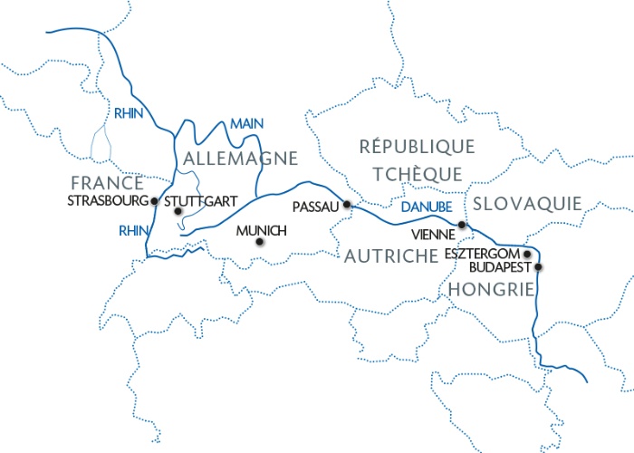 carte Le beau Danube bleu (formule port/port), 6 jours - PAC_PP