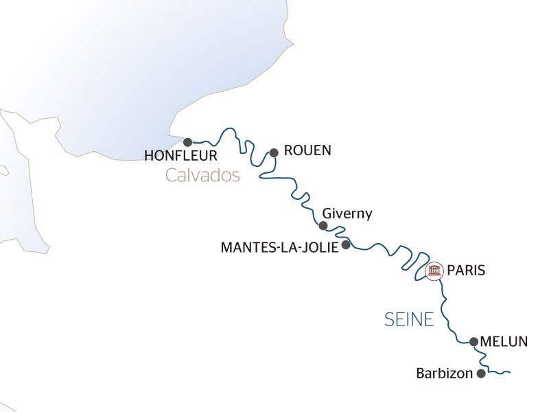 carte La Seine et les peintres impressionnistes (formule port/port), 7 jours - PFH_IMPP