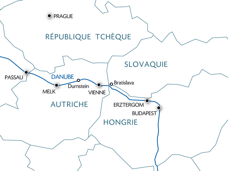 carte Prague et le beau Danube bleu, 8 jours - PGA