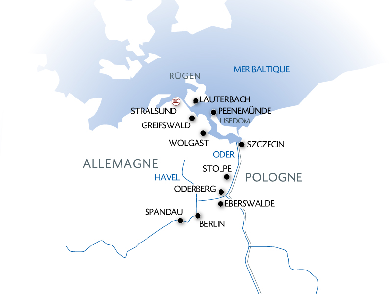 carte De la capitale allemande à la mer Baltique (formule port/port), 7 jours - SUB_PP