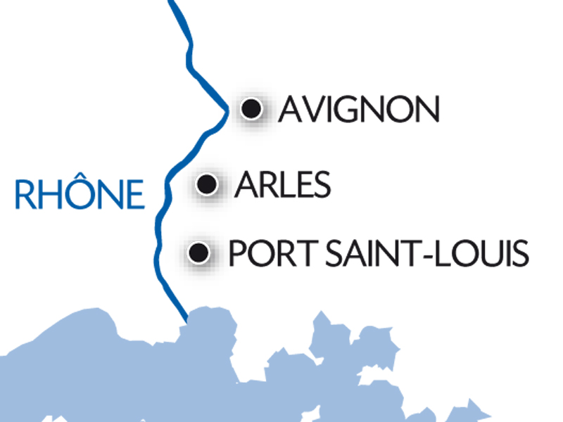 carte Réveillon dans la vallée du Rhône (formule port/port), 4 jours - APA_PP