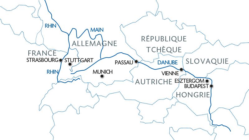 carte Le beau Danube bleu, 6 jours - PAC