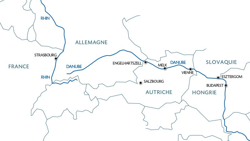 carte Le beau Danube bleu et Salzbourg, 8 jours - PAZ