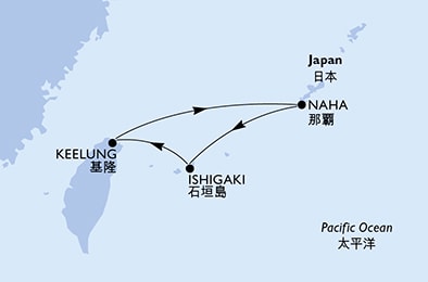 carte Asie, 5 jours