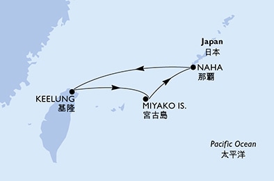 carte Asie, 5 jours