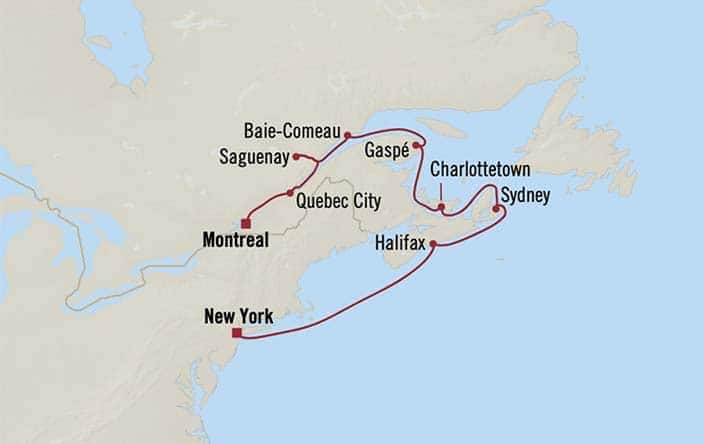 carte Canada, Etats-Unis - 12 jours