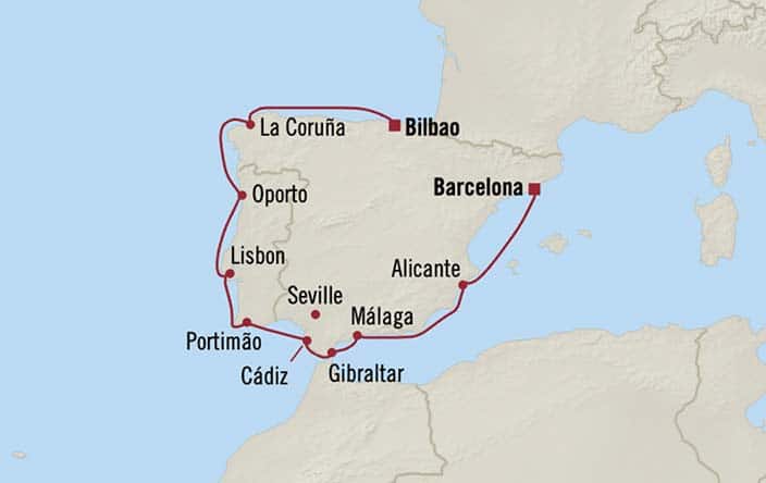 carte Espagne, Portugal, Royaume-Uni - 10 jours