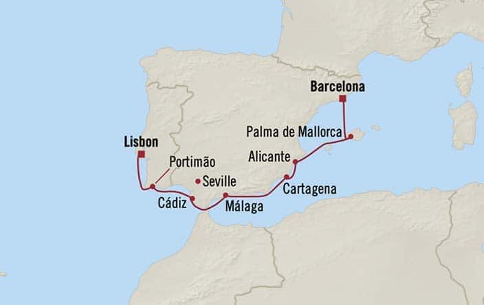 carte Portugal, Espagne - 8 jours