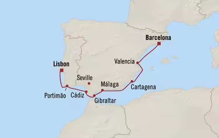 carte Espagne, Portugal, Royaume-Uni - 8 jours