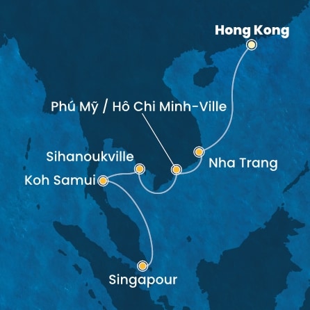 carte Asie, 9 jours