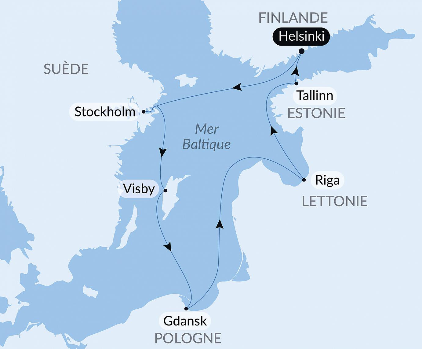 carte Féérie baltique et traditions hivernales, 10 jours