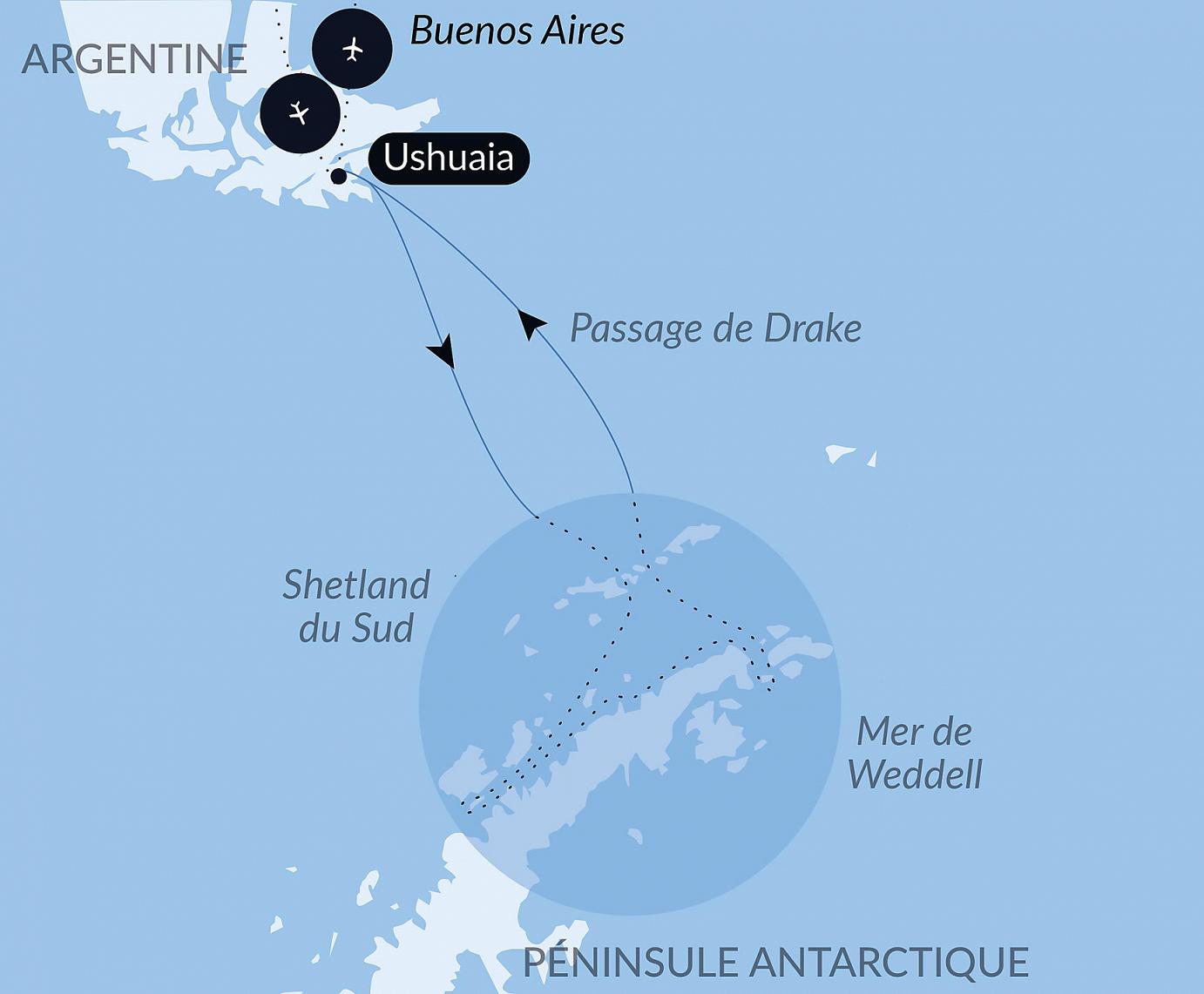 carte L'Antarctique emblématique, 11 jours
