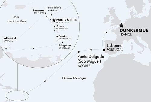 carte *Odyssée Tropicale avec Séjour, 25 jours